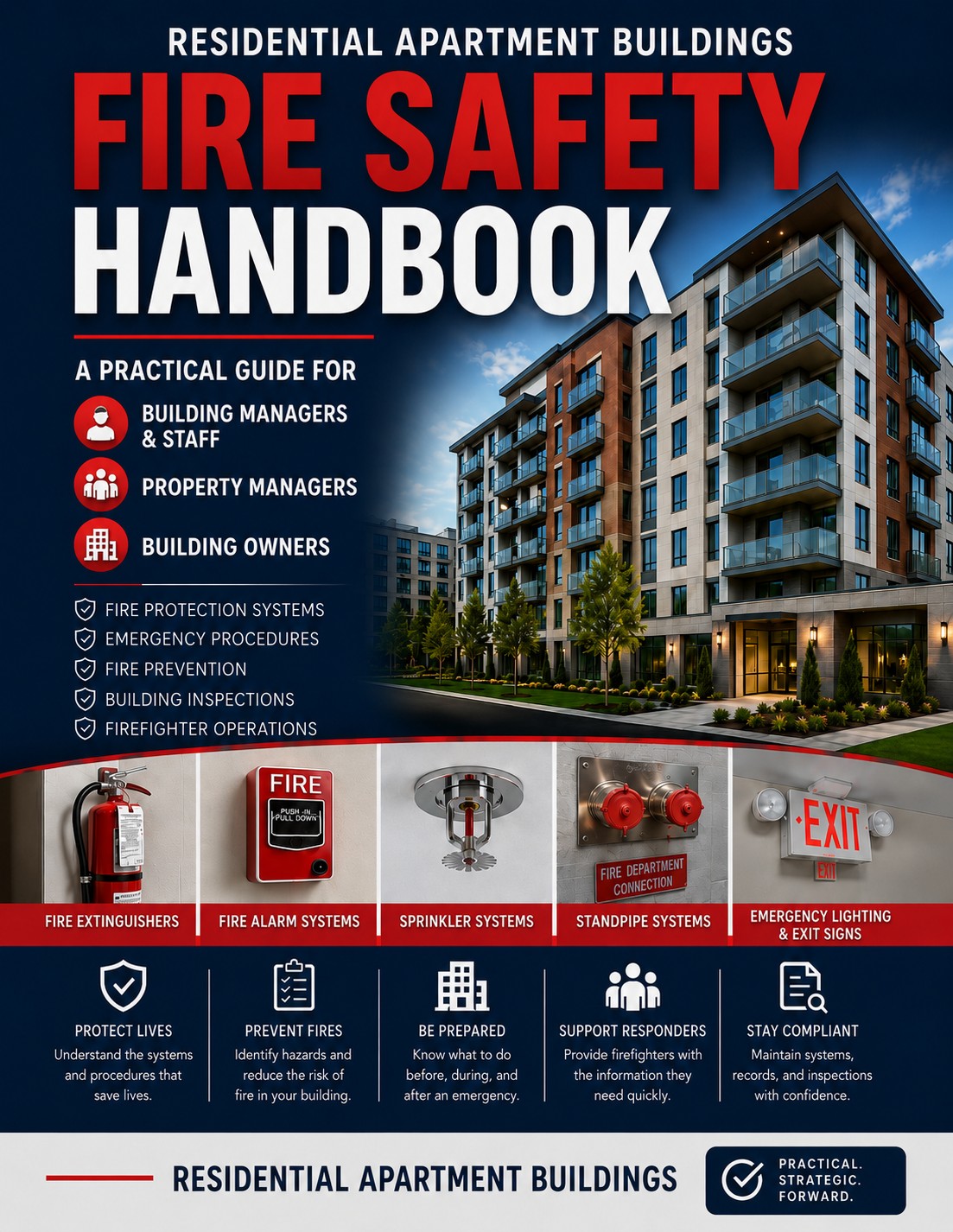 Residential Apartment Buildings Fire Safety Handbook cover