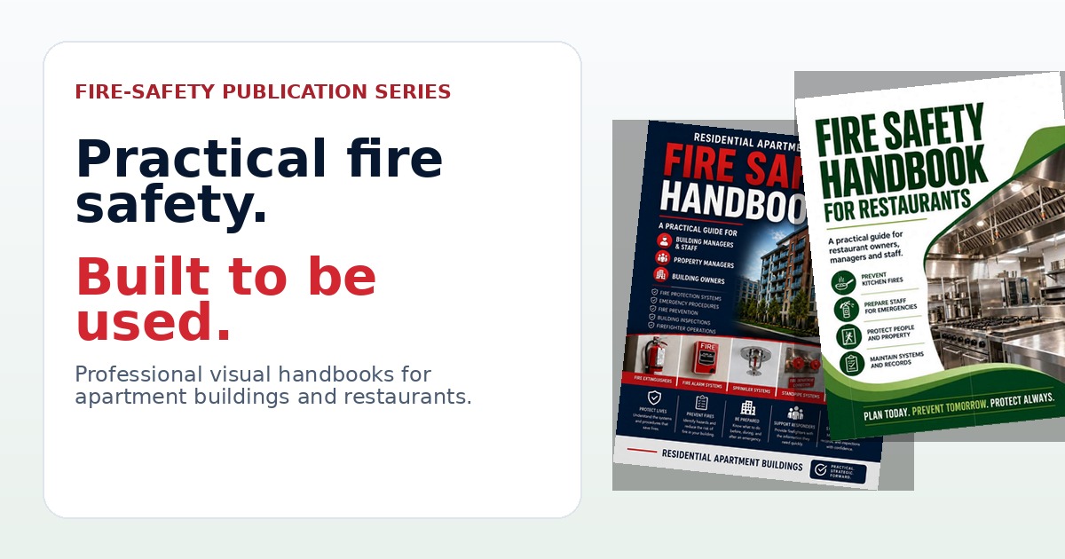 Fire Safety Handbook apartment and restaurant reference materials
